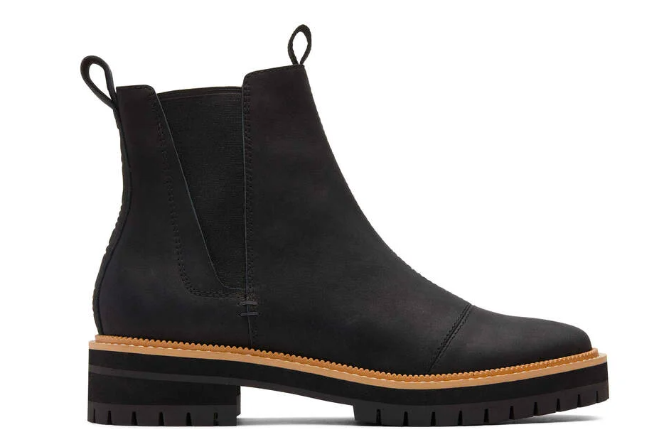 BOTAS TOMS DAKOTA RESISTENTES AL AGUA PIEL NEGRA