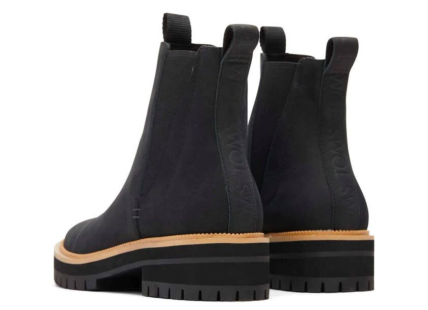 BOTAS TOMS DAKOTA RESISTENTES AL AGUA PIEL NEGRA