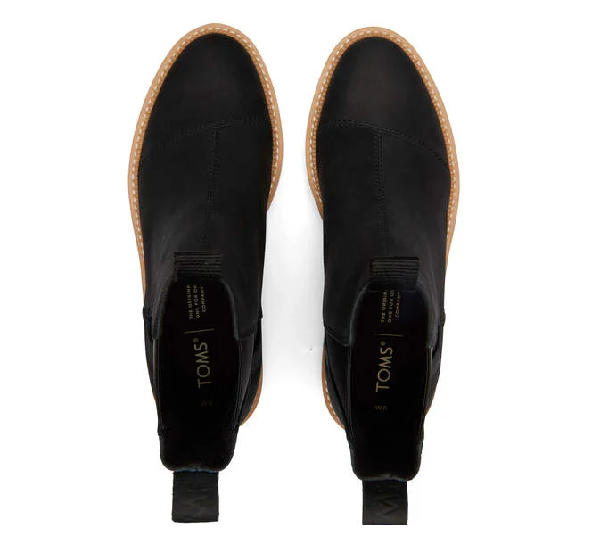 BOTAS TOMS DAKOTA RESISTENTES AL AGUA PIEL NEGRA
