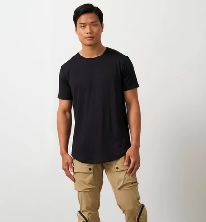 KUWALLA TEE TEK SCOOP TEE BLACK