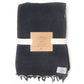 TOFINO TOWEL THE SHORE WASHED WAFFLE THROW CHARCOAL