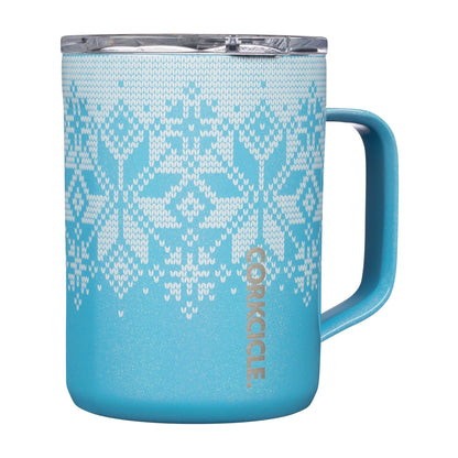 CORKCICLE MUG 16 OZ FAIRISLE BLUE