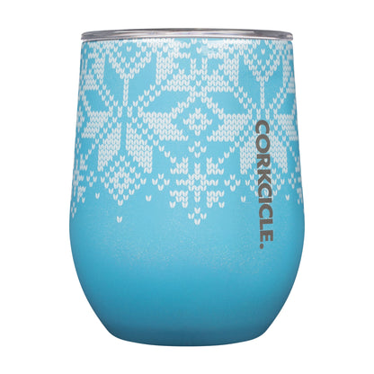 CORKCICLE STEMLESS 12 OZ FAIRISLE BLUE