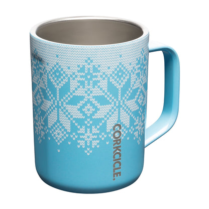 CORKCICLE MUG 16 OZ FAIRISLE BLUE