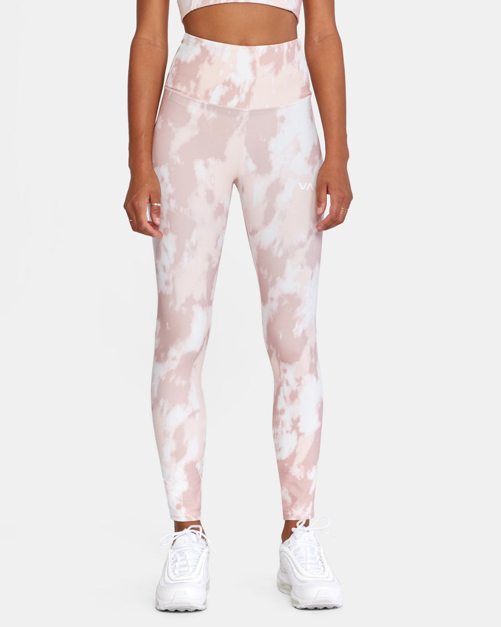 LEGGINGS DE SPORT ESSENTIELS RVCA VA TIE DYE MAUVE