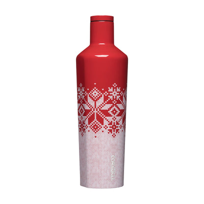 CORKCICLE CANTEEN 25 OZ FAIRISLE RED